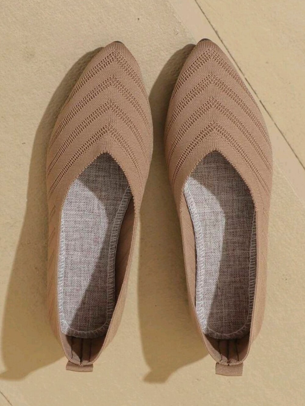 NEW Women’s Slip-On Pointed Toe Flats - Taupe